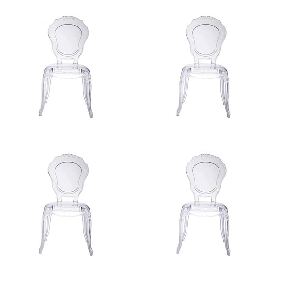 Heavenly Collection- Clear Plastic Armless Chair Princess
