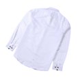 thumbnail image 4 of Fashion Men‘s Formal Long Sleeve Shirt Solid Color Button Up Business Work Dress Top, 4 of 6