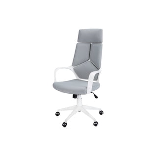 Monarch Specialties 7270 High-Back Executive Office Chair - White/Grey Fabric
