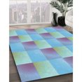 thumbnail image 3 of Ahgly Tapis d'Intérieur Lavable en Machine Carré Transitionnel Violet Clair Bleu, 7 Pieds Carré, 3 of 7