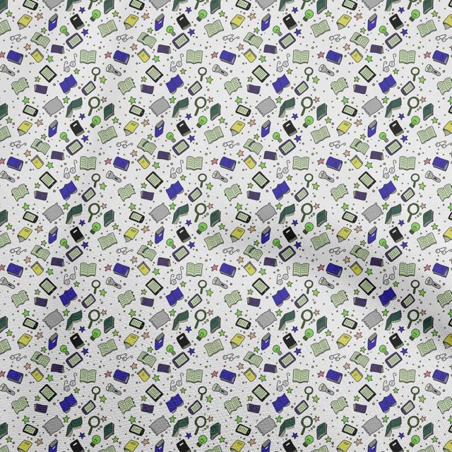 oneOone Polyester Spandex Violet Fabric Books Craft Projects Decor Fabric Printed By The Yard 56 Inch Wide