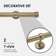 thumbnail image 4 of Tailor & Taylor 1 Inch Decorative Curtain Rod with Metal End Cap Finials, 96 inches Width Windows Rod with Y Style Bracket for Living Room, Kitchen and Windows, 4 of 6