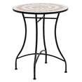 thumbnail image 1 of Outsunny Table de Patio Rond en Mosaïque de 23,5 Pouces, Table d'Appoint Bistro d'Extérieur en Céramique, 1 of 10