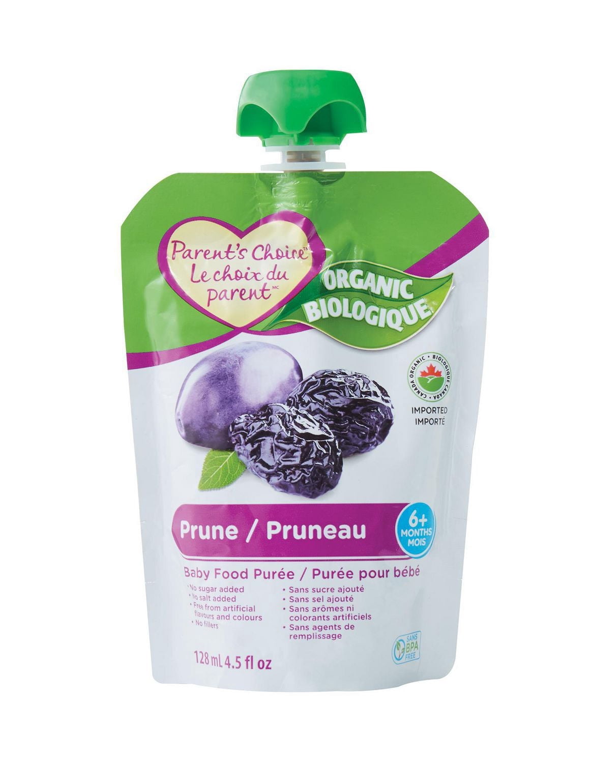 Parent's Choice Organic Prune Baby Food Purée