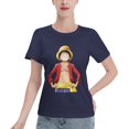 thumbnail image 1 of Women's Basic Short Sleeve T-Shirt One Piece Luffy, 1 of 6