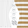 thumbnail image 4 of Clara Clark Bathroom Accessory Set, Gold Bathroom Décor with Toothbrush Holder Set, Bathroom Curtains Shower Set, 4 of 7