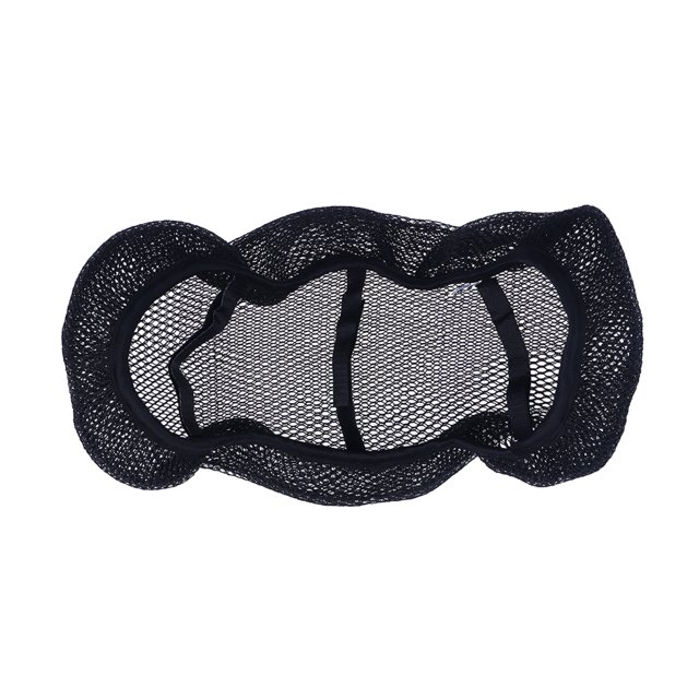 Housse de Siège en Polyester Noir pour Moto avec Bande Élastique et Structure en Maille 3D