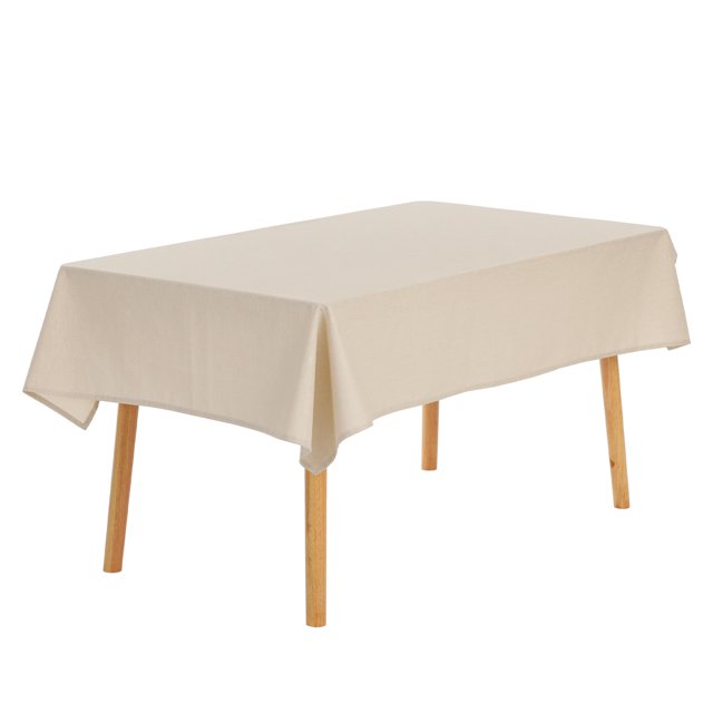 Unique Bargains 1 Paquet Nappe Rectangulaire, Nappe en Lin Lavable Résistante aux Plis pour Table de Salle à Manger Beige 130x180cm