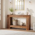 thumbnail image 1 of Longue Table Console, Table de Canapé Style Ferme à 2 Niveaux derrière le Sofa, Console d'Appoint Rectangulaire avec Rangement pour Couloir, Vestibule, Entrée, 1 of 8