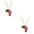 thumbnail image 1 of Maytalsory Collier Léger et Confortable avec Pendentif Africa Map Déclaration Kenya 2Set, 1 of 6