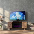thumbnail image 2 of 30" Electric Fireplace Insert, 750W/1500W LED Fireplace w/Remote Control, 8H Timer & 12 Flame Colors, Wall Mounted Fireplace, Fireplace Heater, Recessed Electric Fireplace for Home RV, 2 of 10