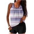 thumbnail image 2 of UPPADA 2 Piece Full Coverage Swimsuits for Women Floral Athleti Crewneck Bathing Suits High Waisted Tummy Control Modest Swimwear Comfy Tankini Top with Shorts Multicolor,Xl, 2 of 6