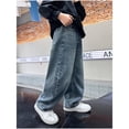 thumbnail image 4 of PMVFHDE Pantalon Garçon Jeans pour Garçons avec Taille Élastique Pantalon en Denim pour Enfants Printemps/automne Jeans Amples Pantalon Cargo Vêtements Garçon Bleu,160, 4 of 6