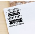 thumbnail image 3 of Printtoo Personalized Violet Self Inking Getting Married Favor Stamp Custom Wedding Favor Rubber Stamper-60 x 40 mm, 3 of 6