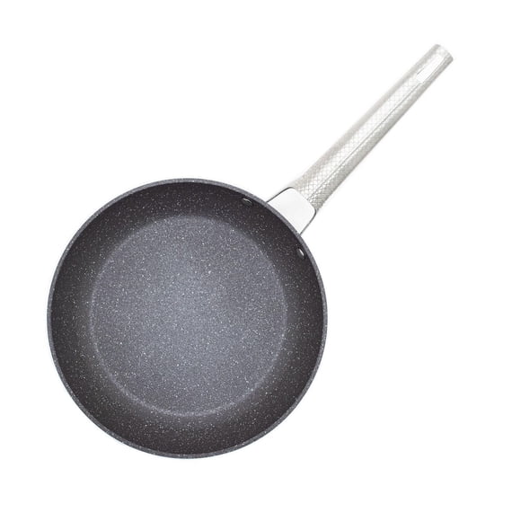 Starfrit The Rock WAVE Poêle 26cm (10"), Antiadhésive Sans PFOA, Compatible Induction, Résistante Aux Rayures, Va au Four & Lave-Vaisselle, Base Aluminium Épaisse