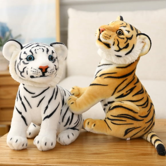 DEBGFS Tigers Plush Toy Stuffed Animal Plush Tiger Tale Toys Cute Lifelike Tiger Stuffed Animals Animals Kids Toy Gift for Boy Baby Tiger-Lifelike Stuffed Animal