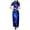 Dark Blue, variant on Vintage Chinese Cheongsam Dress Embroidered Short Sleeve Long Length Women'S Traditional Qipao Plus Size Dress Wine Xxxxxxl