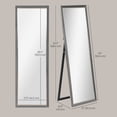 thumbnail image 3 of HOMCOM Full Length Mirror Standing Leaning Wall 64" x 21" Grey, 3 of 10