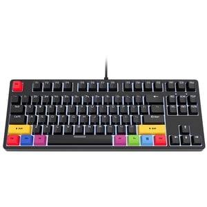 Visland Clavier mécanique N-Key Rollover Red Switch Ergonomic 87 Clés E-sport Clavier filaire pour fenêtre 10/8/7/XP