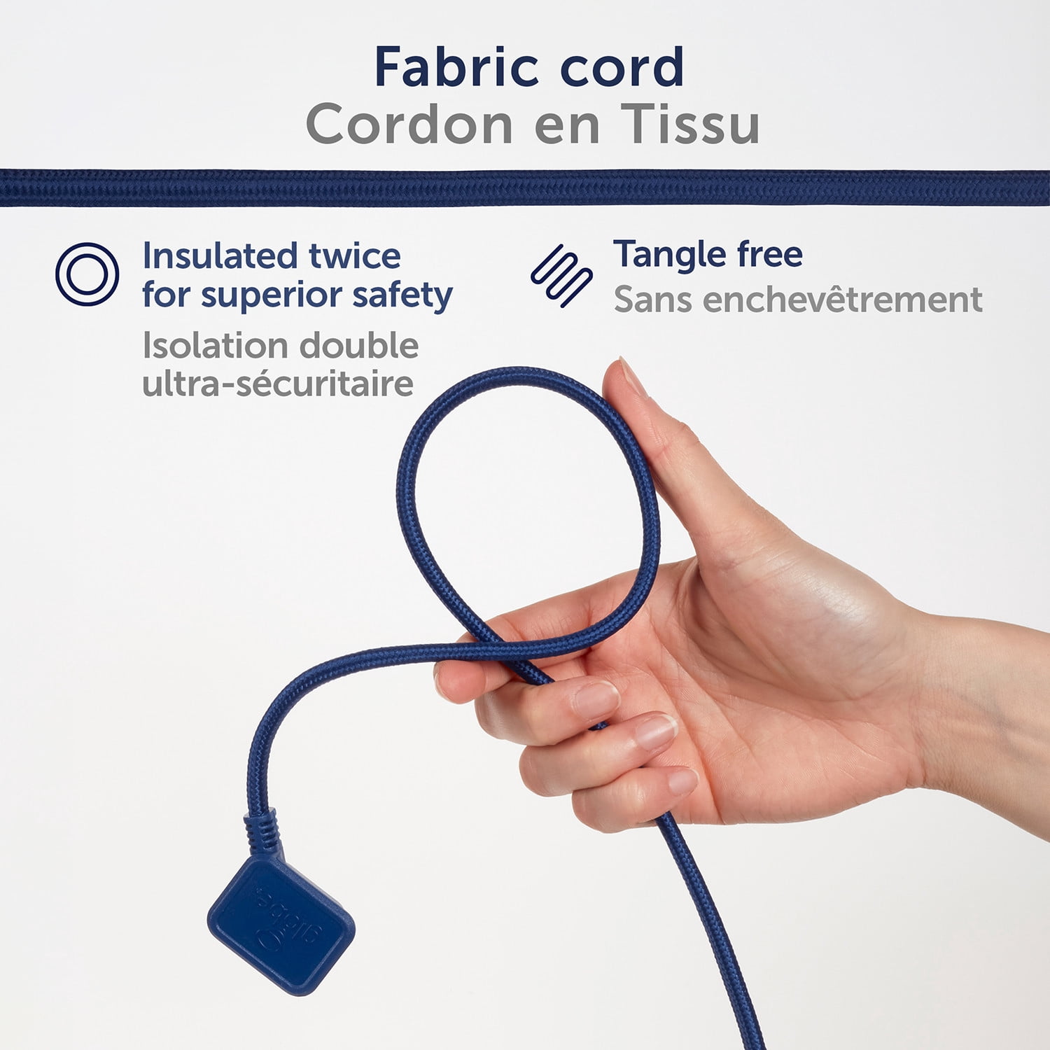 Globe Electric 9-ft Navy Fabric Extension Cord