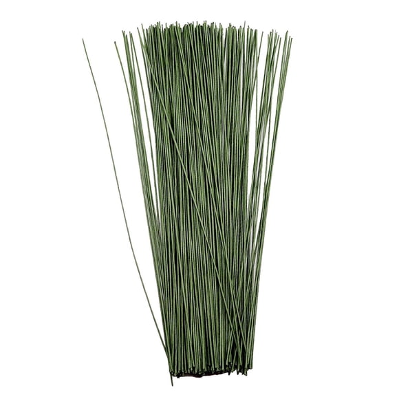 GUOOL 100 Pieces Floral Stem Wire 16 Inches 22 for crafts, Flower Making Supplies and Green