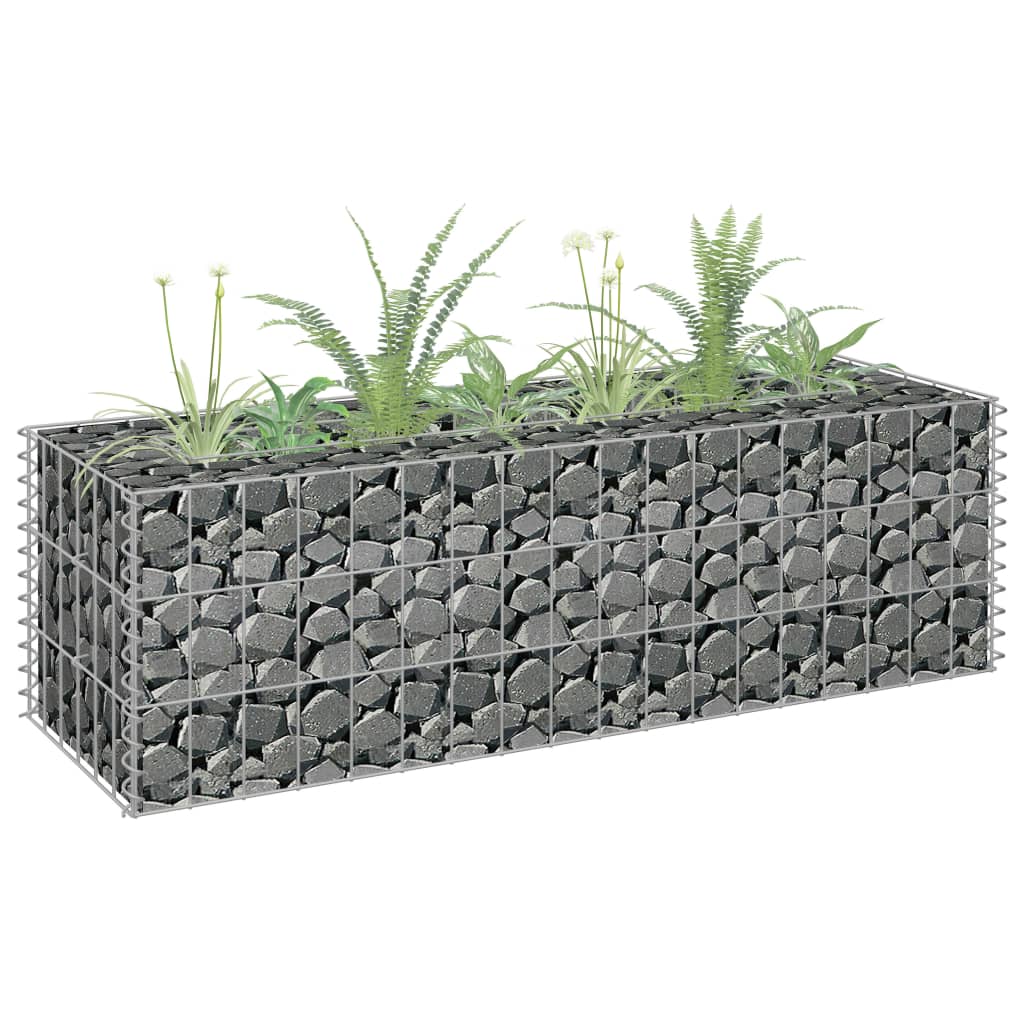 vidaXL Gabion Lit Surélevé Acier Galvanisé 90x30x30 cm