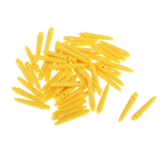 50x Fléchettes 2BA Accessoires de Fléchettes Filetage standard avec Anneaux de Protection 27mm Jaune