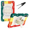 thumbnail image 1 of XYX 3in1 Rotating Stand Case for Xiaomi Redmi Pad 10.6 inch Released 2022 with Hand/Shoulder Strap, Shockproof Rugged, Colorful Red, 1 of 7