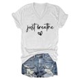 thumbnail image 4 of LUOGENLI T-shirts pour Femme pour Femmes T-Shirt Décontracté de la Saint-Valentin à Imprimé Cœur Lettre Col Rond Manches Courtes T-Shirt 4TG T-shirts pour Femmes T-shirts Graphiques T-shirts de la Saint-Valentin Blanc G, 4 of 4