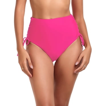 RELLECIGA Bas de Bikini Réversible Taille Haute pour Femmes