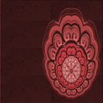 thumbnail image 1 of Ahgly Company Tapis d'Intérieur Lavable à la Machine, Carré, Transitionnel, Rouge Brique de Feu, Tapis de Zone, 5 Pieds Carré, 1 of 7