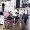 thumbnail image 4 of Dkelincs Mesh Office Chair Computer Desk Chair with 360° Casters & Armrest, Pink, 4 of 7