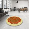 thumbnail image 4 of Ahgly Company Tapis d'Intérieur Lavables en Machine, Rectangle Transitionnel Brun Acajou, 5' x 7', 4 of 7