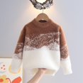 thumbnail image 2 of MKOSPLRT Chandails pour Enfants Chandails pour Tout-Petits Filles Garçons Tricot Chandail 3-12a Rose Brun Vert Molleton Duveteux Chaud Chandails d'Automne Col Rond Manches Longues Chandails, 2 of 4