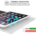 thumbnail image 4 of iPad PRO 1st Gen 2015 12.9 Inch [ 1 Gen ] A1652 A1584 ML0H2LL/A ML0G2LL/A ML0N2LL/A ML0Q2LL/A ML0R2LL/A ML0V2LL/A ML0U2LL/AiPad Cover with Translucent Frosted Hard Back - Black, 4 of 8