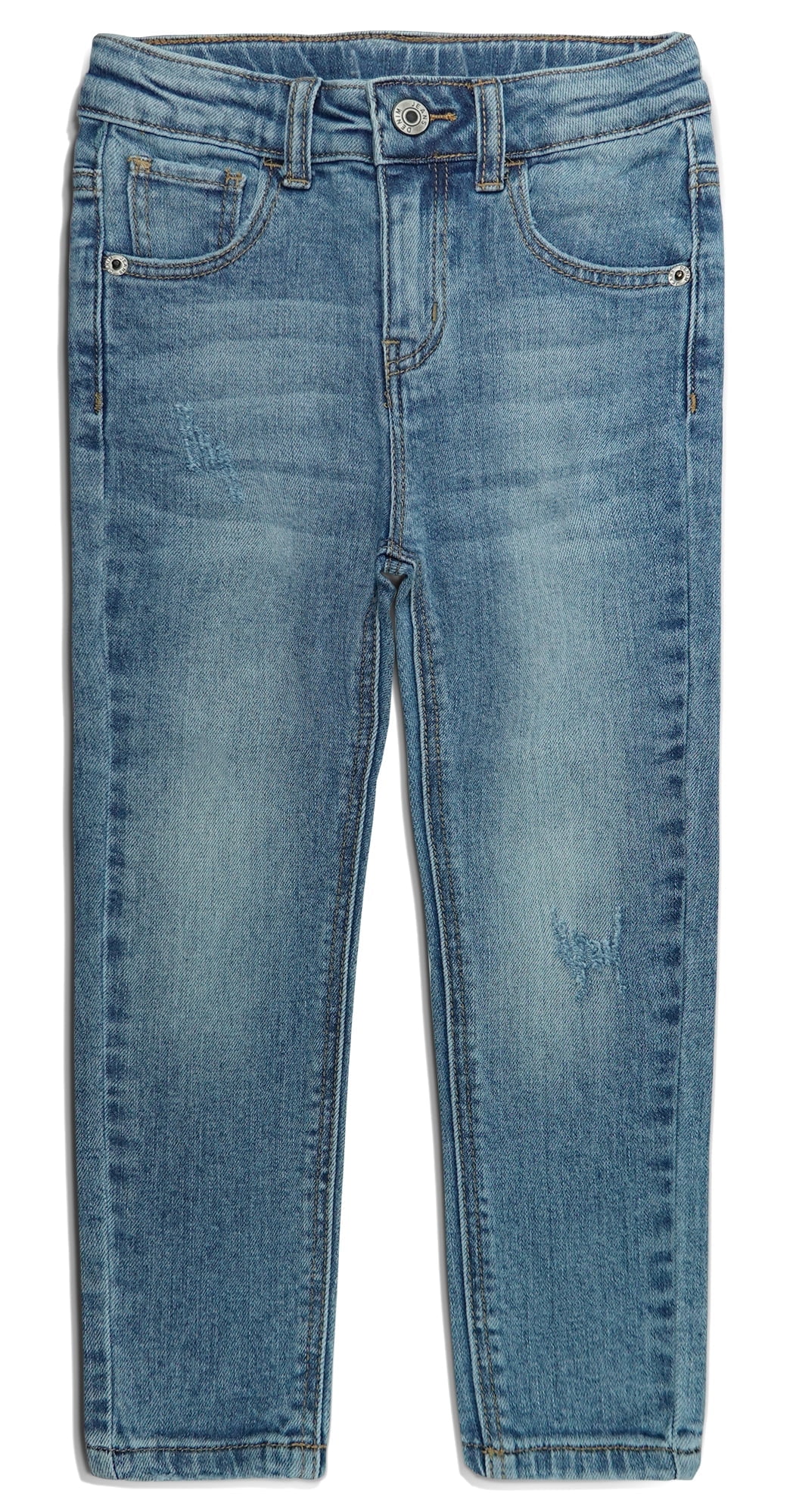 KIDSCOOL SPACE Boys Jeans,Elastic Band Inside Ripped Soft Strechy Denim Pants,6-7 Years
