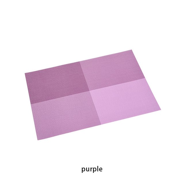 fastboy Sets de Table Tissés Multicolores Style Simple Imperméable Isolation Chauffante Napperon Décoration Maison Nappe de Cuisine Violet