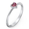 thumbnail image 3 of Heart Birthstone Ring - Ruby (July), 3 of 6