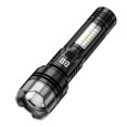 thumbnail image 2 of Rechargeable High Lumens LED Flashlight USB Charging Handheld Torch with 5 Modes and Side Light for Camping and Outdoor Use, 2 of 6