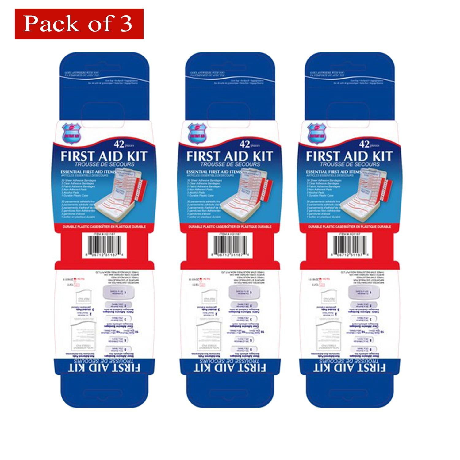 Instant Aid 42 Pieces First Aid Kit (Pack of 3)