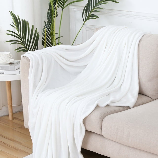Vaidha Flannel Fleece Microfiber Throw Blanket Good Size Lightweight Cozy Couch Bed Super Soft And Warm Solid Color