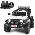 thumbnail image 1 of Costway 12V Kids Ride On Car 2 Seater Truck RC Electric Vehicles w/ Storage Room White, 1 of 10