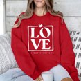 thumbnail image 2 of Penkiiy Chandails en Molleton de la Saint-Valentin pour Femmes - Mignon Chandail en Molleton de la Saint-Valentin Décontracté Cœur Pull-Over Rouge S, 2 of 7