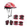 thumbnail image 2 of Siruishop Ensemble de Casque de Vélo pour Enfants Portable pour Planche à Roulettes Sports de Plein Air Patinage à Roues Alignées Rouge, 2 of 8
