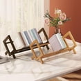 thumbnail image 4 of TASTAN Magazine Holder, Bamboo Desktop Bookshelf - Retro Tilting Magazine Holder | Sturdy Storage Rack for Books/Files | Space-Saving Office Organizer, Office Organizer, Khaki, 4 of 7