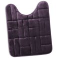 thumbnail image 1 of Clara Clark Bathroom Rugs, Velvet Memory Foam Bath Mat, Ultra Soft Non Slip and Absorbent - Tiled - Contour - Purple, 1 of 6