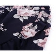 thumbnail image 4 of Mommy and Me Dress Matching Outfits Off Shoulder Beach Boho Maxi Ruffle Chiffon Dress for Mother and Daughter, 4 of 6