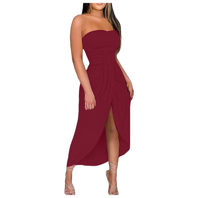 JIRNDf Robes de Printemps pour Femmes 2025 Tendance Plage Débardeur Sans Manches Ample Col Rond Robe Bohème Femme Ligne A RD2 TG