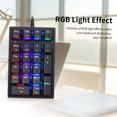 thumbnail image 2 of Motospeed K24 Numeric Mechanical Keyboard 21 Keys USB Wired Keyboard with 13 RGB Light Effects OUTEMU Red Switch, 2 of 7