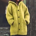 thumbnail image 2 of Pompotops Cardigan à Capuche Épais pour Femmes, Manteau Uni, Liquidation, 2 of 7
